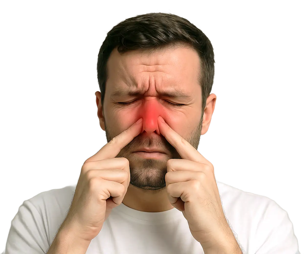 Osoba sa zapušenim nosem tokom pregleda ORL specijaliste